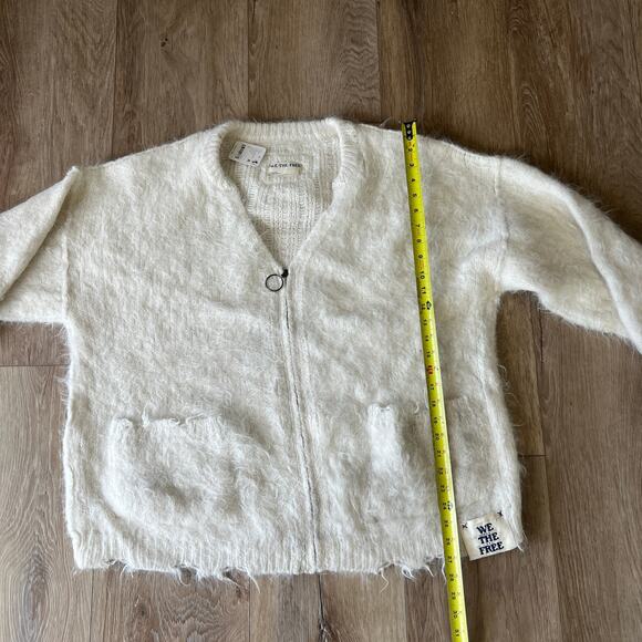 FREE PEOPLE Women's We The Free Teddy Cardi Size S In White Alyssum Combo - Picture 8 of 14